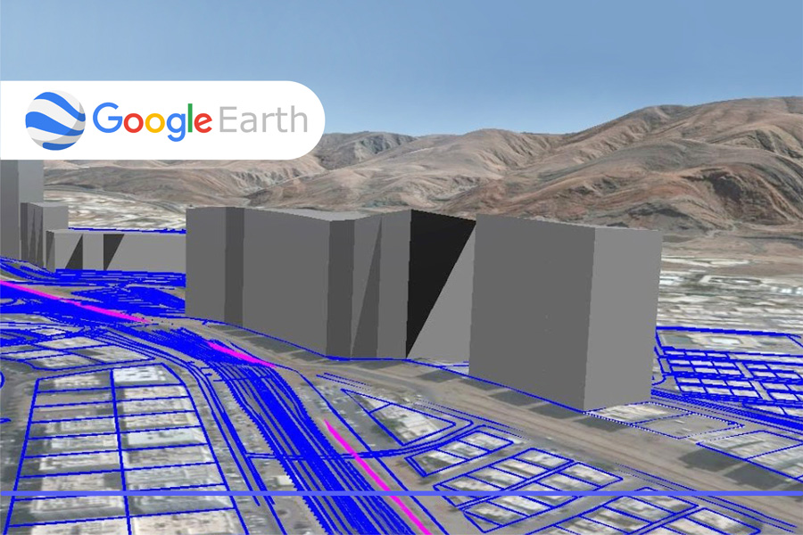 نرم افزار مهندسی عمران Google Earth